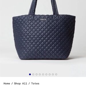 MZ Wallace Dark Blue Quilted Tote